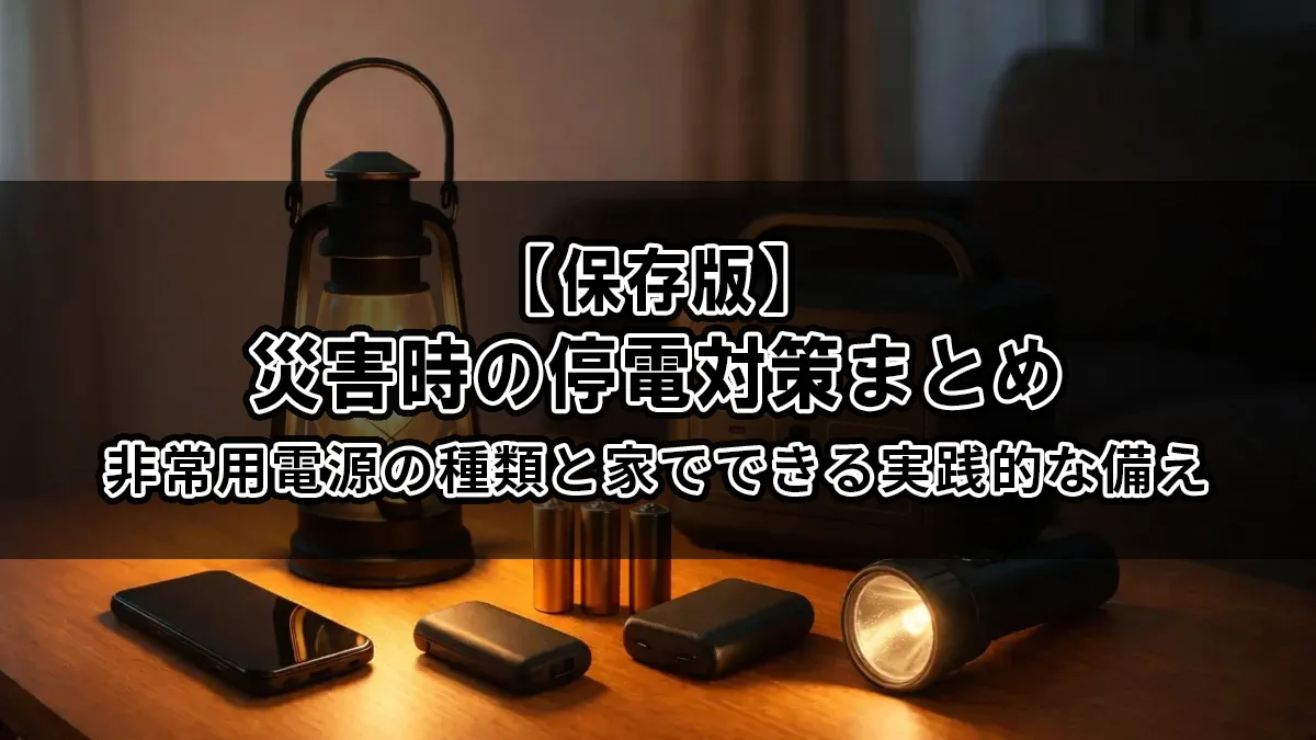 【保存版】災害時の停電対策まとめ