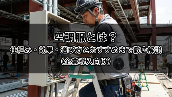空調服とは？仕組み・効果・選び方とおすすめまで徹底解説（企業導入向け）