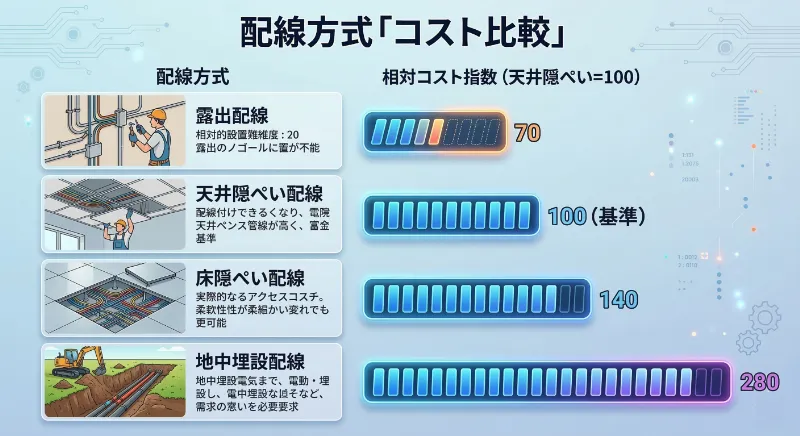 配線方式「コスト比較」